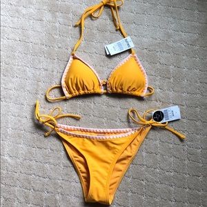 Super cute yellow tie bikini size medium